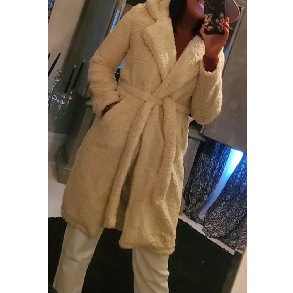 Cozy Pocket Teddy Oversized Jacket Coat - Picture 5 of 6